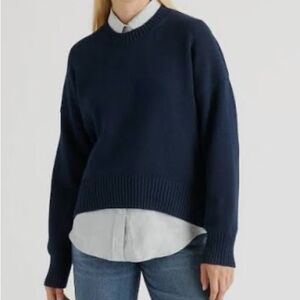 100% Organic Cotton Boyfriend Crew Sweater